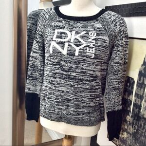 Black &white DKNY Jeans sweater
